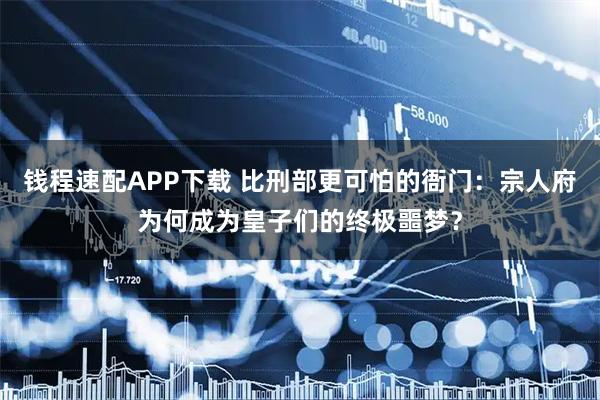 钱程速配APP下载 比刑部更可怕的衙门：宗人府为何成为皇子们的终极噩梦？