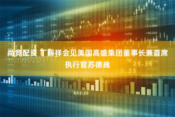 尚竞配资 丁薛祥会见美国高盛集团董事长兼首席执行官苏德巍