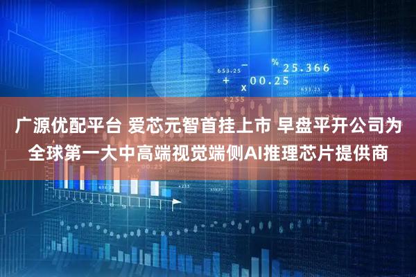 广源优配平台 爱芯元智首挂上市 早盘平开公司为全球第一大中高端视觉端侧AI推理芯片提供商